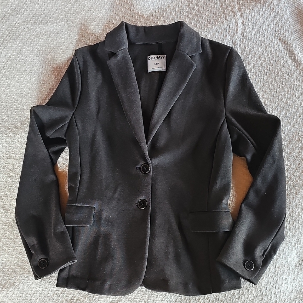 Old Navy Women's Dark Gray Tailored Blazer